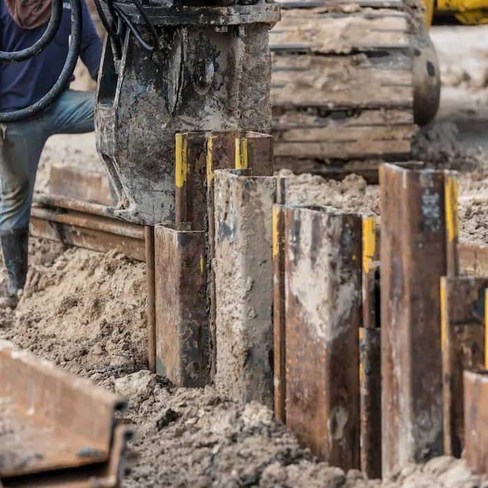 Figure 1- Steel Sheet Pile (Sheet pile installation methods)