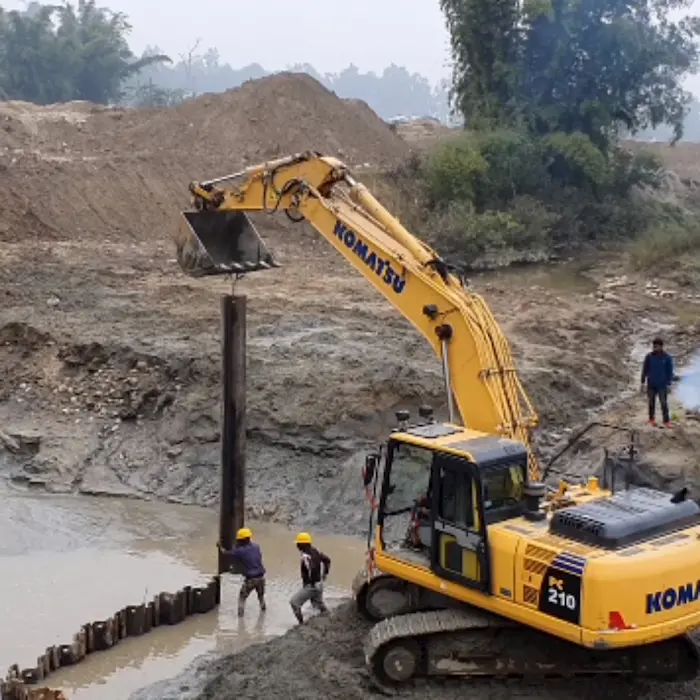 Figure 2- Sheet Pile Installation